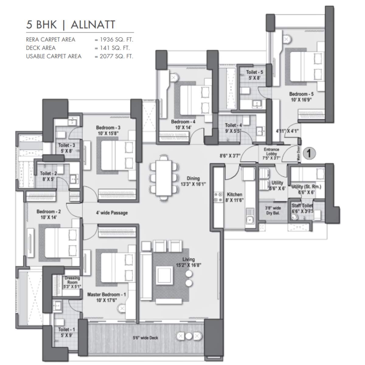 Raheja-The-Rivere-Floor-Plan-5-BHK-Allnatt-2077-Sqft