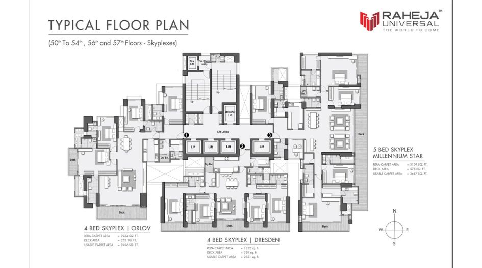 Raheja-Skyplex-Typical-Floor-Plan